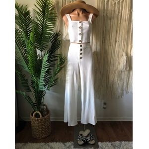 White Button-Down Women's Set
